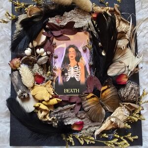 Mixed Media Art with Black and Gold Accents